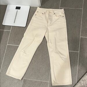 B Sides Cream Straight-Leg Jeans